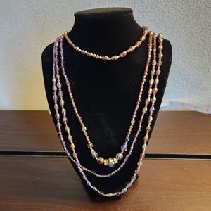 NWT Park Lane Long Layered pink necklace